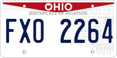 OH license plate FXO2264