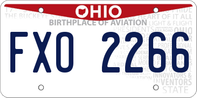 OH license plate FXO2266