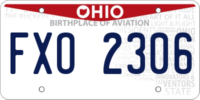 OH license plate FXO2306