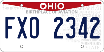 OH license plate FXO2342
