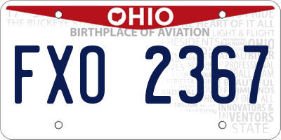 OH license plate FXO2367