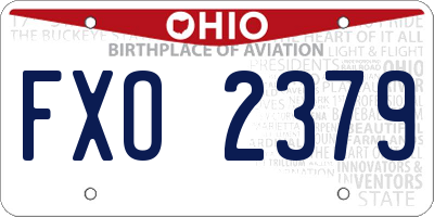 OH license plate FXO2379