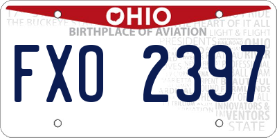 OH license plate FXO2397