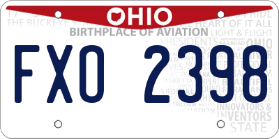 OH license plate FXO2398