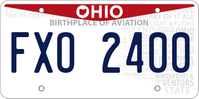 OH license plate FXO2400