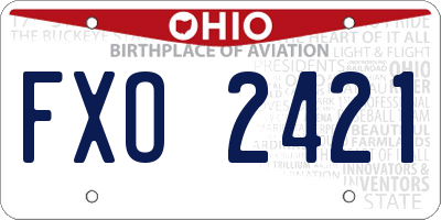 OH license plate FXO2421