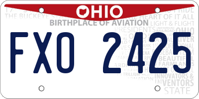 OH license plate FXO2425