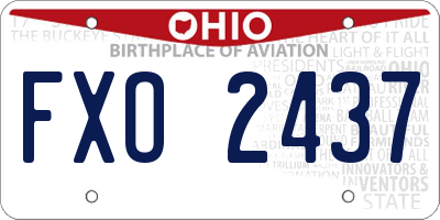 OH license plate FXO2437