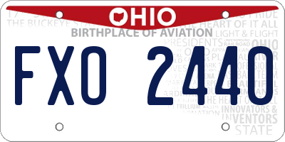 OH license plate FXO2440