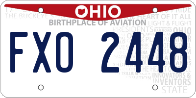 OH license plate FXO2448