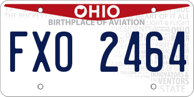 OH license plate FXO2464