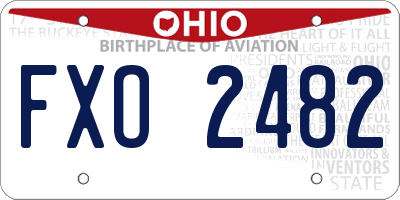 OH license plate FXO2482
