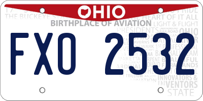 OH license plate FXO2532