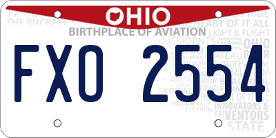 OH license plate FXO2554