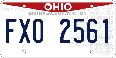 OH license plate FXO2561