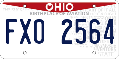 OH license plate FXO2564
