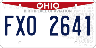 OH license plate FXO2641