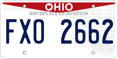OH license plate FXO2662