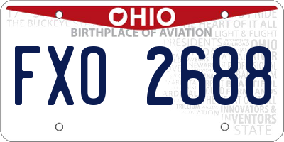 OH license plate FXO2688
