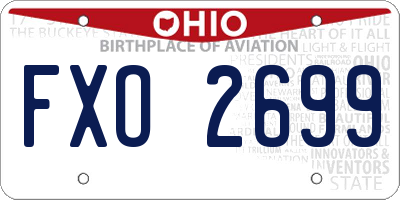 OH license plate FXO2699
