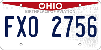 OH license plate FXO2756
