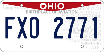 OH license plate FXO2771