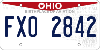 OH license plate FXO2842