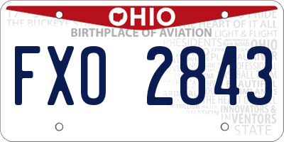 OH license plate FXO2843