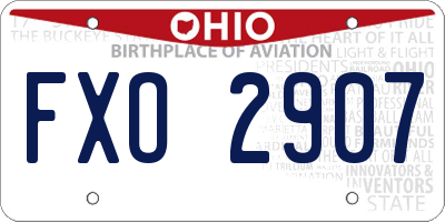 OH license plate FXO2907