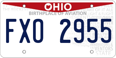 OH license plate FXO2955