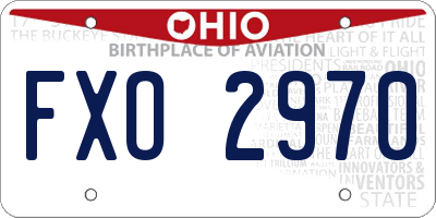 OH license plate FXO2970