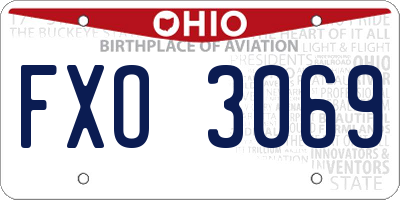 OH license plate FXO3069