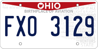OH license plate FXO3129