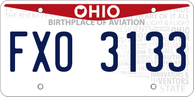 OH license plate FXO3133