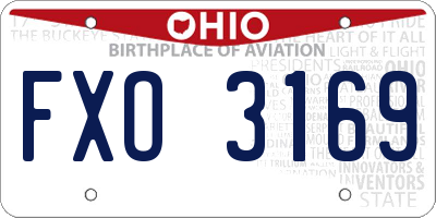 OH license plate FXO3169