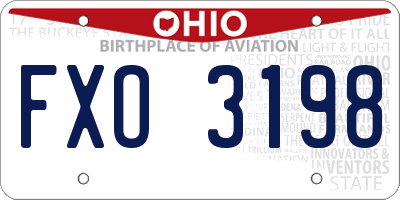 OH license plate FXO3198