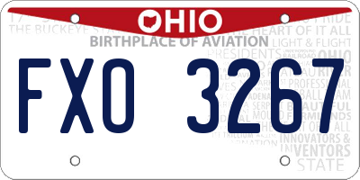 OH license plate FXO3267
