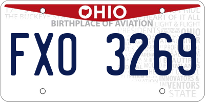 OH license plate FXO3269