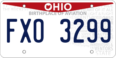OH license plate FXO3299