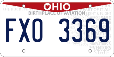 OH license plate FXO3369