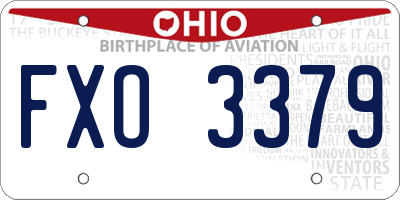 OH license plate FXO3379
