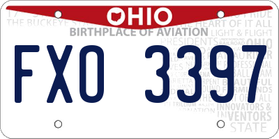 OH license plate FXO3397
