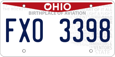 OH license plate FXO3398