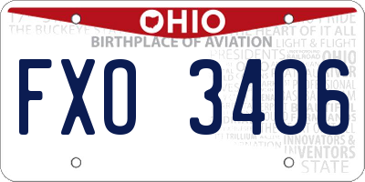 OH license plate FXO3406