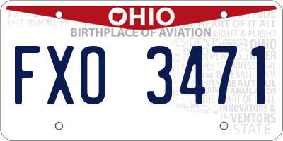 OH license plate FXO3471