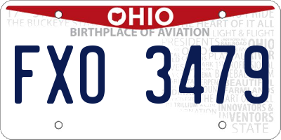 OH license plate FXO3479