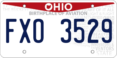 OH license plate FXO3529