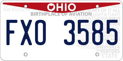 OH license plate FXO3585