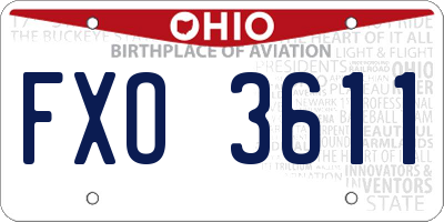 OH license plate FXO3611