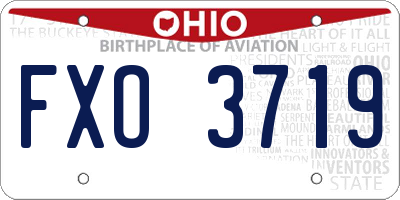 OH license plate FXO3719